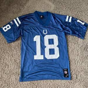 Vtg Reebok Blue COLTS Manning Jersey oversized medium